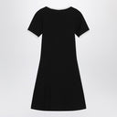 Courreges Courrèges White/black mini dress in cotton