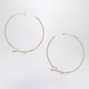 JACQUEMUS Gold hoop earrings with logo