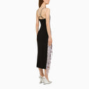 The Attico Lavender asymmetric dress with rhinestones