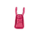 The Shiny Crinkle Micro Tote Magenta Leather Crossbody Bag Handbag