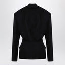 The Attico Black wool single-breasted jacket with epaulettes