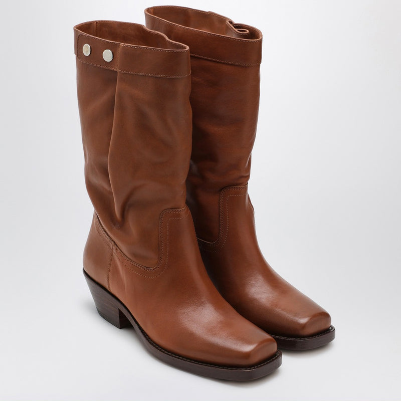 ISABEL MARANT Ademe Havana Leder-Bikerstiefel