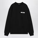 JACQUEMUS Black crew neck cotton sweatshirt