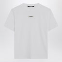 JACQUEMUS White T-shirt with logo patch