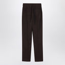 JACQUEMUS Brown trousers in silk blend