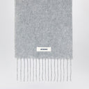 JACQUEMUS Grey scarf in alpaca and mohair