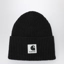 Sacai x Carhartt WIP Black beanie with logo patch