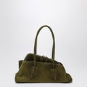 The Attico La Passeggiata Small bag in khaki green suede