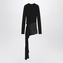 The Attico Mini black dress with thermostrass
