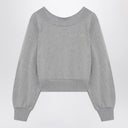 The Attico Gray mélange/beige sweatshirt with cut out