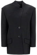 The Attico asymmetric wool blazer for