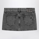 The Attico Black denim mini skirt