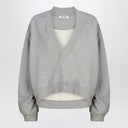 The Attico Grey mélange cotton sweatshirt with logo
