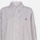 The Attico White Diana striped shirt