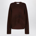 The Attico Brown wool and cashmere sweater