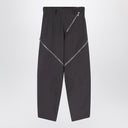 The Attico Dark grey trousers with zip details