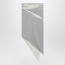 The Attico Asymmetric grey mélange cotton skirt