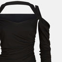 The Attico Black midi dress in viscose crêpe