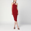 ISABEL MARANT One-shoulder Ethel dress in light burgundy