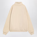 JACQUEMUS Beige cotton zip-up sweatshirt