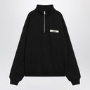 JACQUEMUS Black cotton zip-up sweatshirt