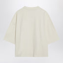 JACQUEMUS Light beige boxy T-shirt with logo