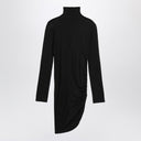JACQUEMUS Black draped  Spallina dress
