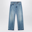 JACQUEMUS Straight leg denim pants in indigo color