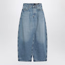 JACQUEMUS Blue Ovalo jeans with curved cut