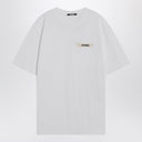 JACQUEMUS White cotton crew neck T-shirt