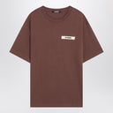 JACQUEMUS Brown cotton crew neck T-shirt