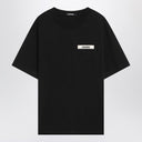 JACQUEMUS Black cotton crew neck T-shirt