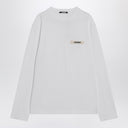 JACQUEMUS White long-sleeved cotton T-shirt