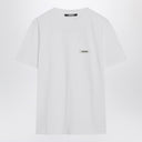JACQUEMUS White T-shirt with logo patch