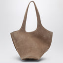 The Attico Tobacco-coloured suede La Scoop medium bag