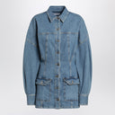 The Attico Light blue denim mini dress