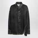 The Attico Black washed denim shirt