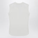 The Attico White tank top with shaped hem