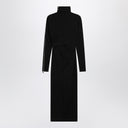The Attico Black turtleneck dress with zip detail