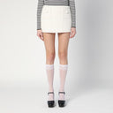Marc Jacobs Ivory textured tweed mini skirt