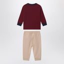 Polo Ralph Lauren Two-piece Polo Bear set in burgundy/beige