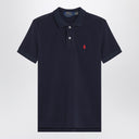 Polo Ralph Lauren Navy blue cotton polo shirt with embroidered logo