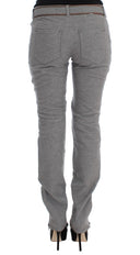 Chic Gray Casual Cotton Pants