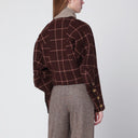 Chaqueta pourpoint de lana tartán marrón Vivienne Westwood