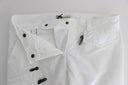 Chic White Nylon Cargo Pants by Italian Designer