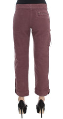 Chic Bordeaux Capri Cropped Cargo Pants