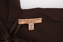 Chic Brown Tunic Cotton Dress Top