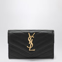Saint Laurent Black Monogram Envelope small wallet