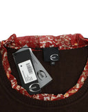 Chic Crewneck Silk-Appliqué Sweater