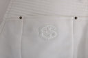 Chic White Slim Fit Cotton Pants